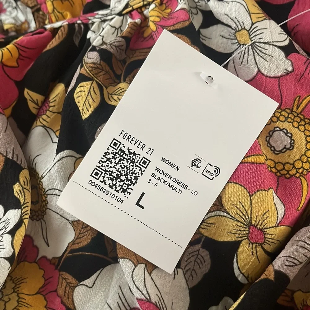 Floral Print Bell Sleeve Dress - Picture 6 of 6